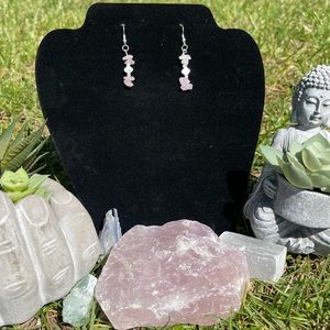 Unique gem stone earrings 💓❤️‍🔥☯️💎💜🌸💕